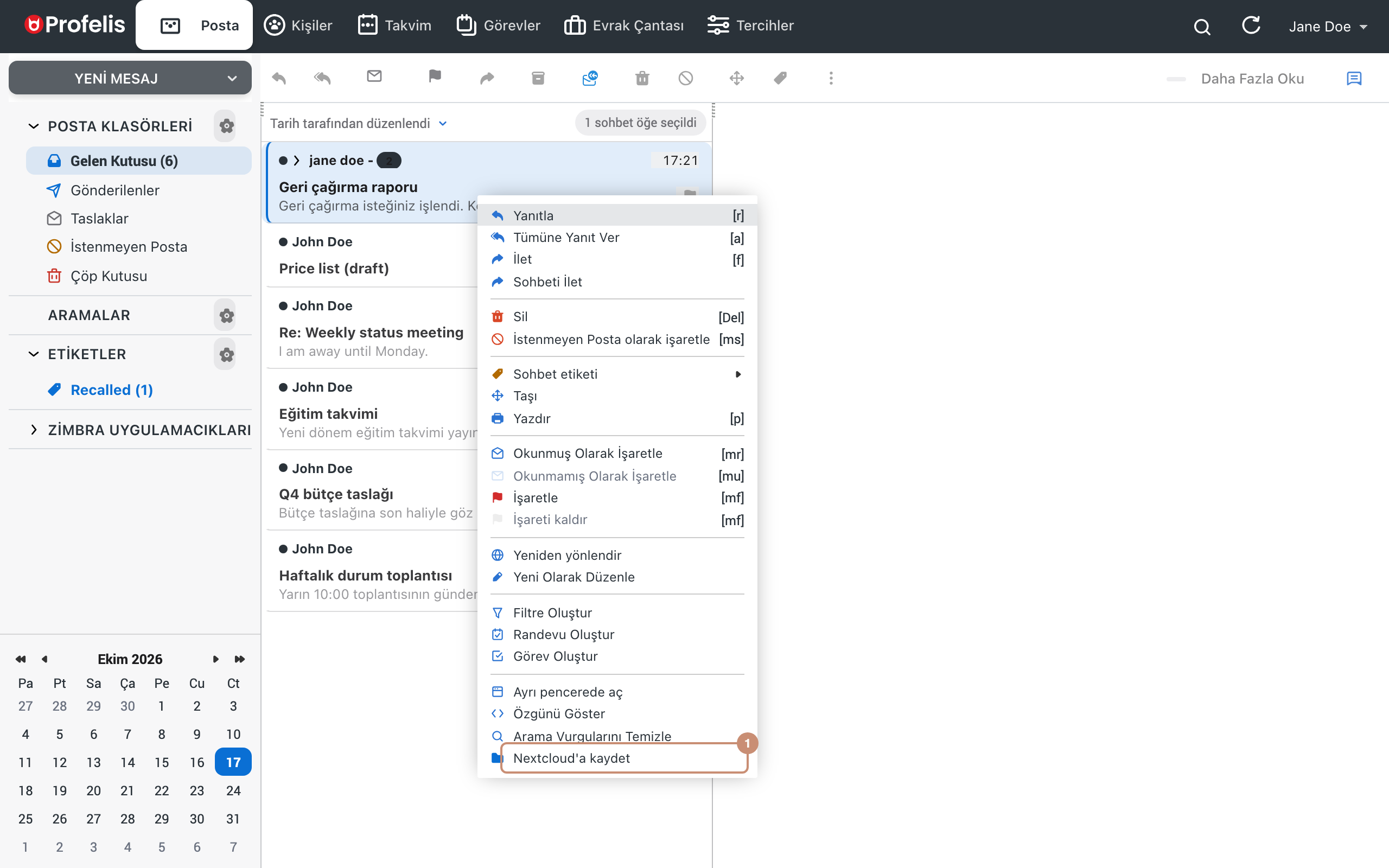İleti menüsünde Nextcloud'a kaydet (1)